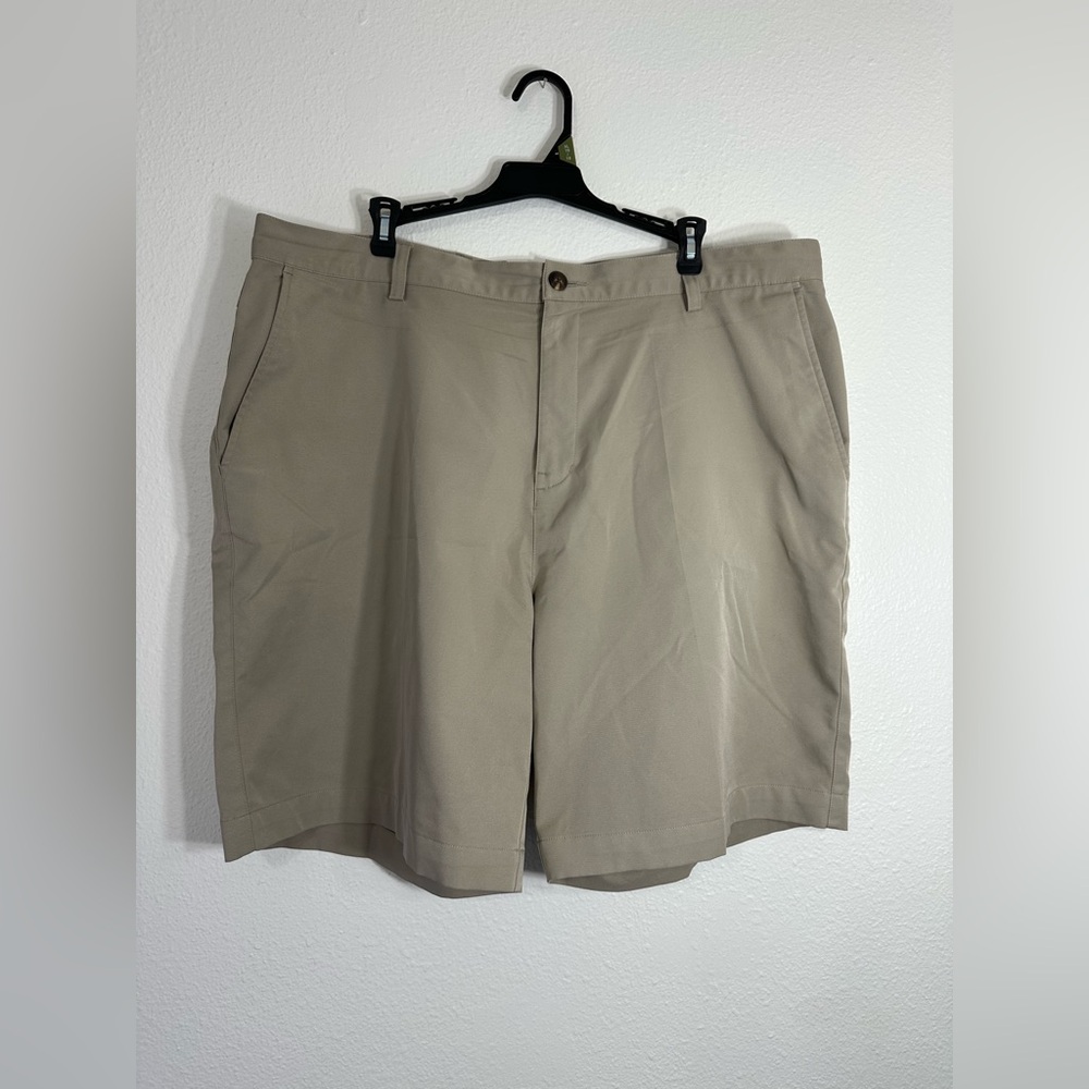 Adidas Golf Shorts Men's 40 Beige Climate Polyester Chino Button Pockets